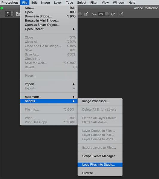 Photoshop File Scripts Load Files Into Stack Photoshop File Scripts Load Files Into Stack